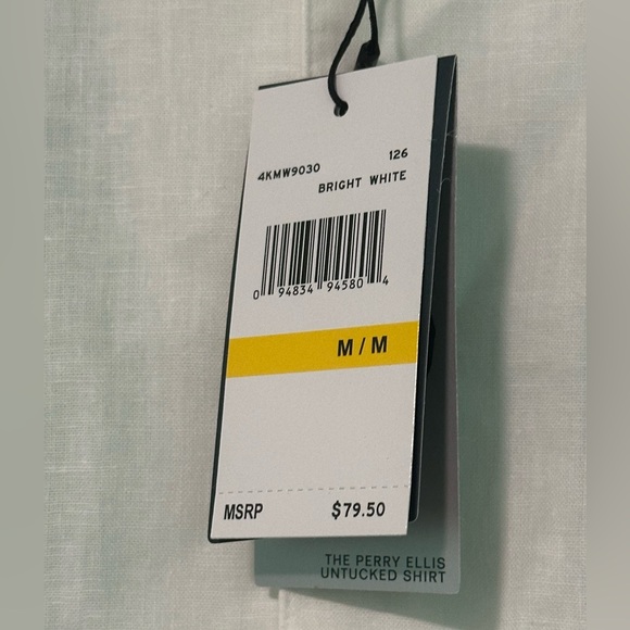 Perry Ellis White Casual Button Down Shirt - Picture 3 of 9